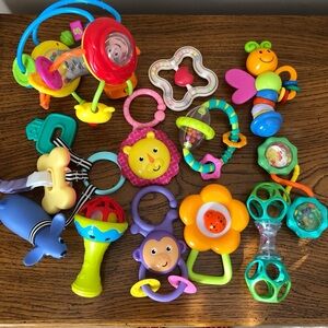 Colorful Baby Rattle and Teether Set
